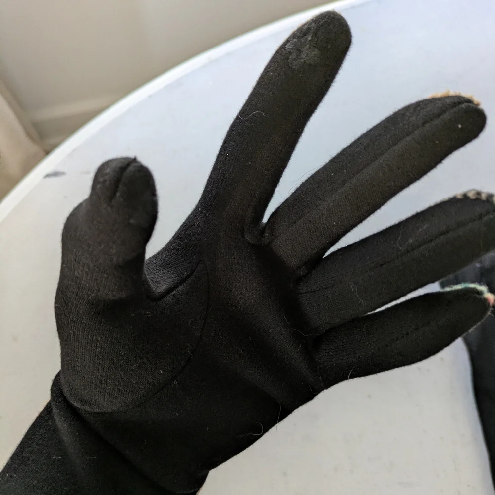 Plaid Wool Gloves for Women